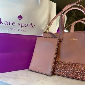 Dusty Peony Kate Spade Bag & Passport Holder